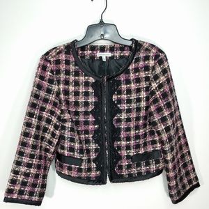 NWOT Charlotte Russe Brocade Cropped Jacket